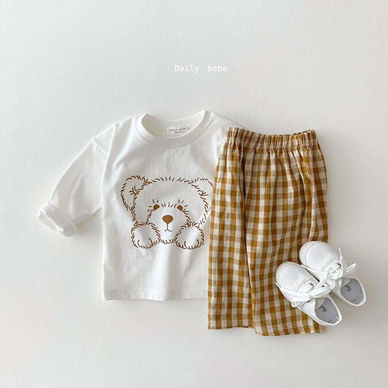 DAILY BEBE - Korean Children Fashion - #Kfashion4kids - Check Bear Set
