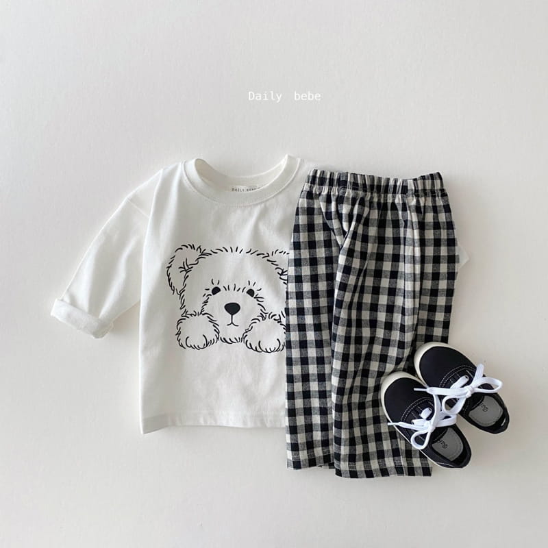 DAILY BEBE - Korean Children Fashion - #Kfashion4kids - Check Bear Set - 6