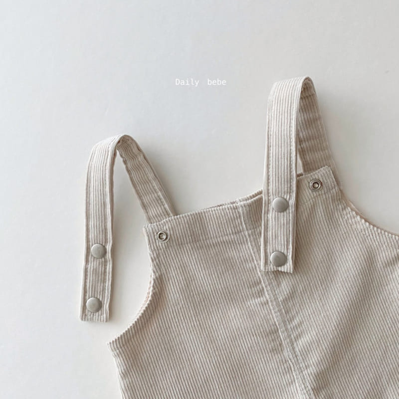 DAILY BEBE - Korean Children Fashion - #Kfashion4kids - Corduroy Suspender Pants - 2