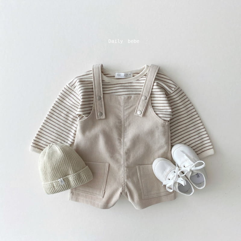 DAILY BEBE - Korean Children Fashion - #Kfashion4kids - Corduroy Suspender Pants - 5