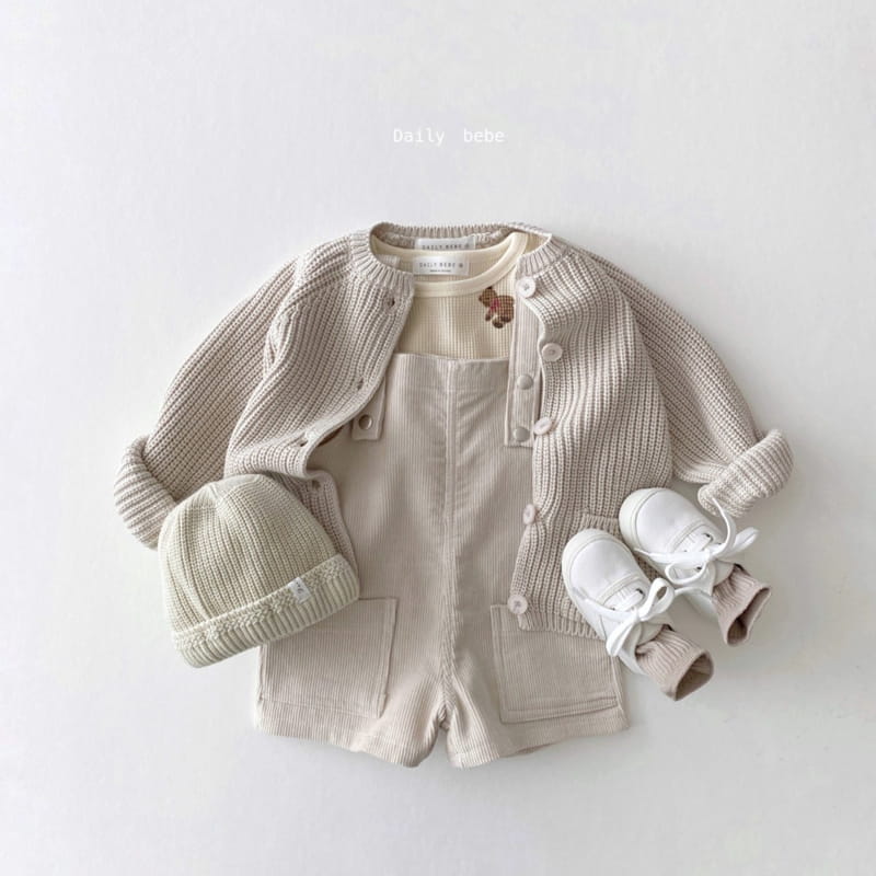 DAILY BEBE - Korean Children Fashion - #Kfashion4kids - Corduroy Suspender Pants - 6