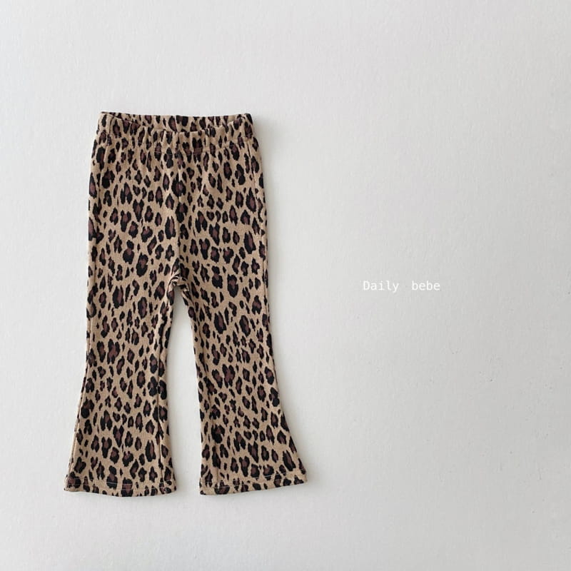 DAILY BEBE - Korean Children Fashion - #Kfashion4kids - Pattern Bootscut Pants - 3