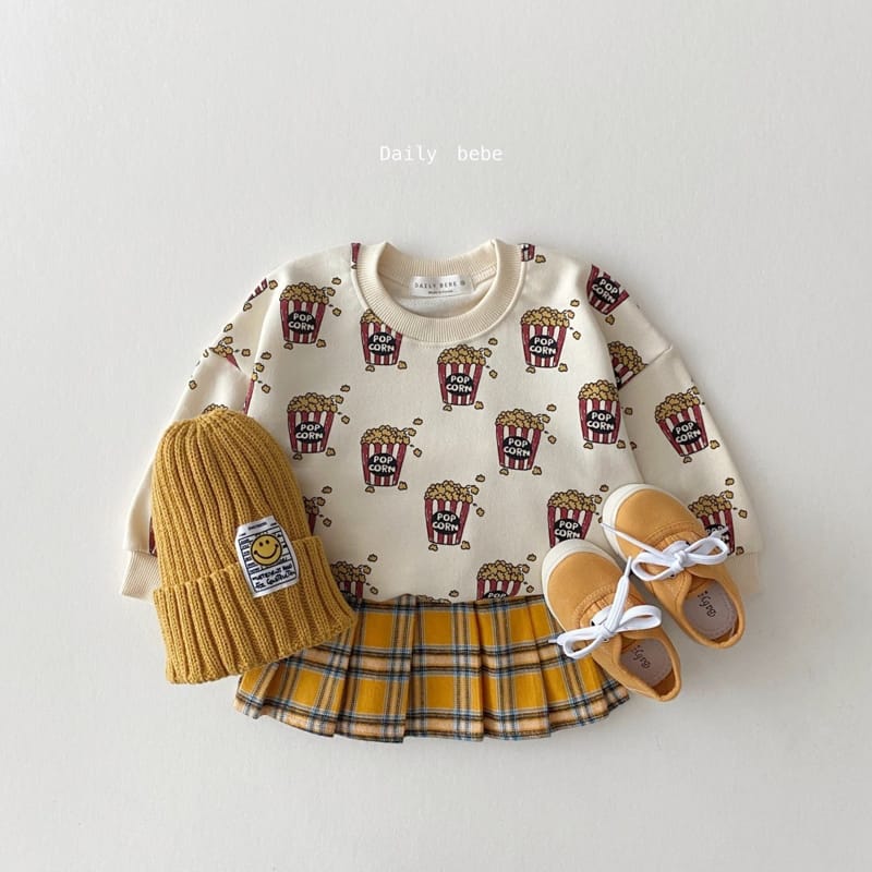 DAILY BEBE - Korean Children Fashion - #Kfashion4kids - Popcorn Sweatshirt - 3