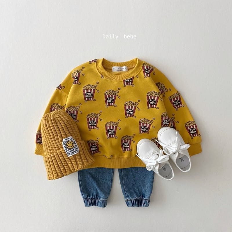 DAILY BEBE - Korean Children Fashion - #Kfashion4kids - Popcorn Sweatshirt - 6