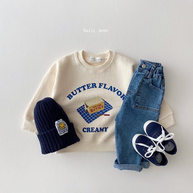 DAILY BEBE - Korean Children Fashion - #Kfashion4kids - Butter Sweatshirt - 4