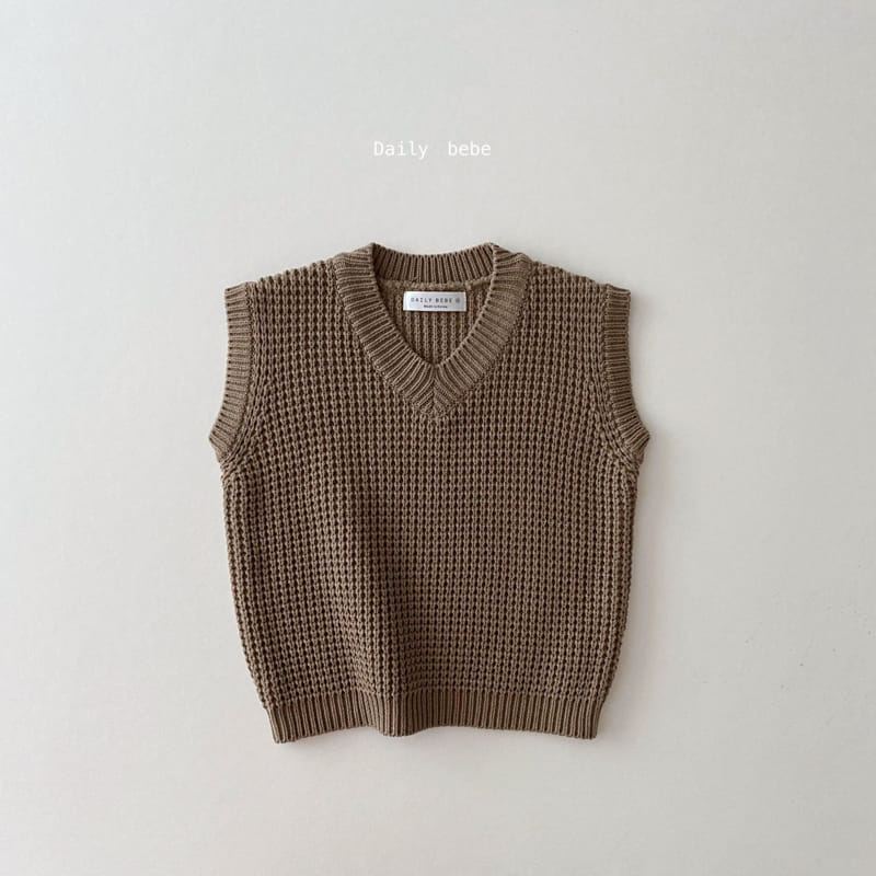 DAILY BEBE - Korean Children Fashion - #Kfashion4kids - Waffle Vest - 2