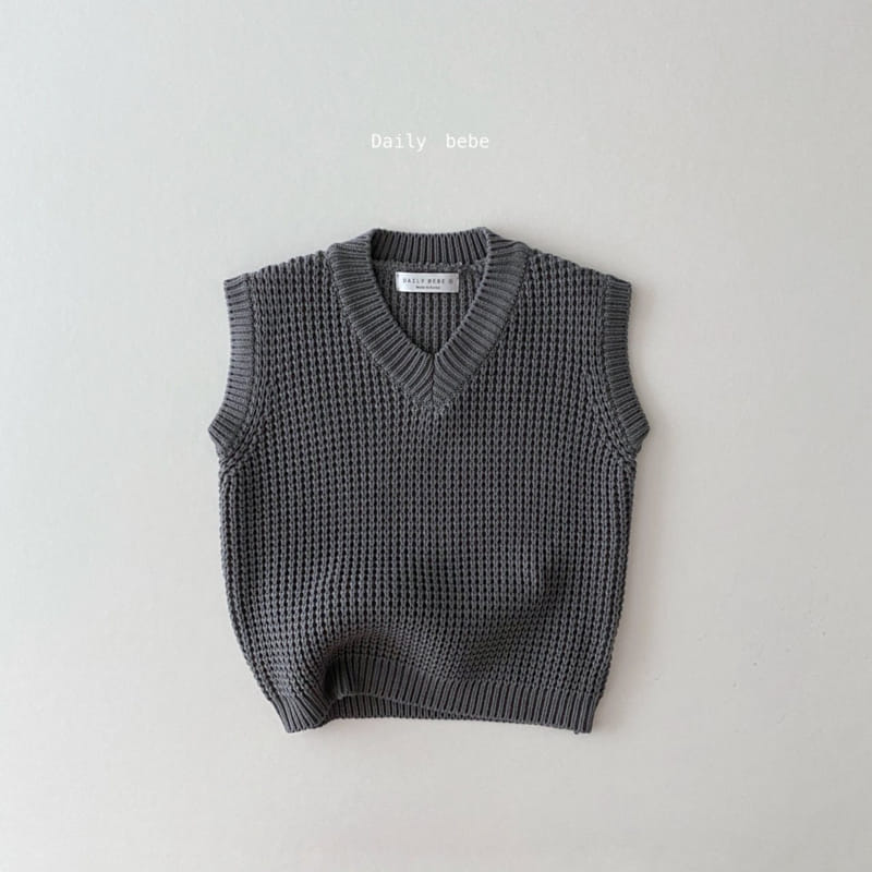 DAILY BEBE - Korean Children Fashion - #Kfashion4kids - Waffle Vest - 3