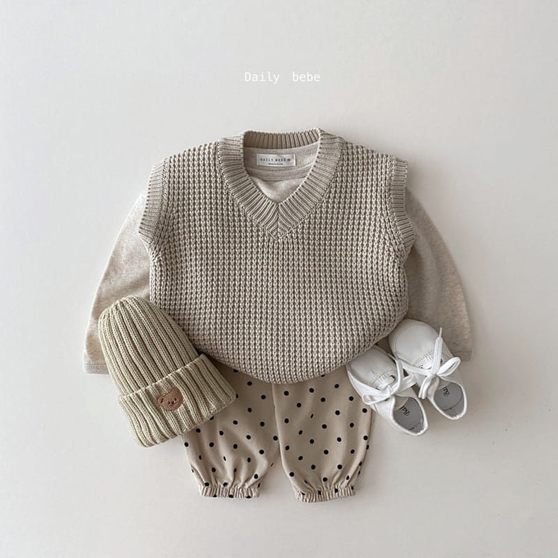 DAILY BEBE - Korean Children Fashion - #Kfashion4kids - Waffle Vest - 6