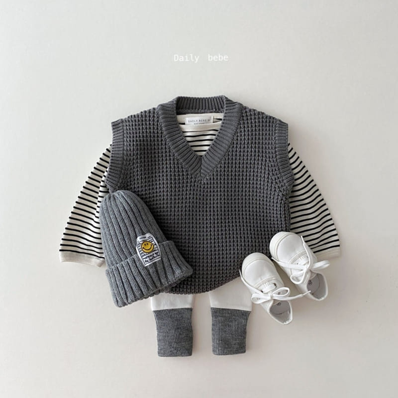 DAILY BEBE - Korean Children Fashion - #Kfashion4kids - Waffle Vest - 9