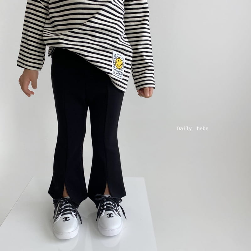 DAILY BEBE - Korean Children Fashion - #Kfashion4kids - Slit Bootscut Pants - 10