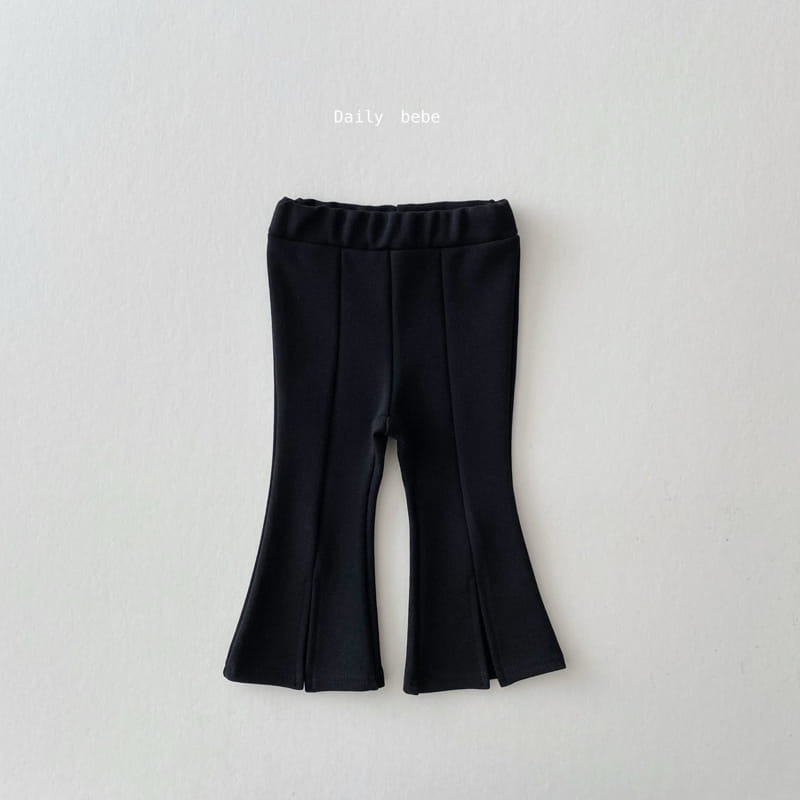 DAILY BEBE - Korean Children Fashion - #Kfashion4kids - Slit Bootscut Pants - 4