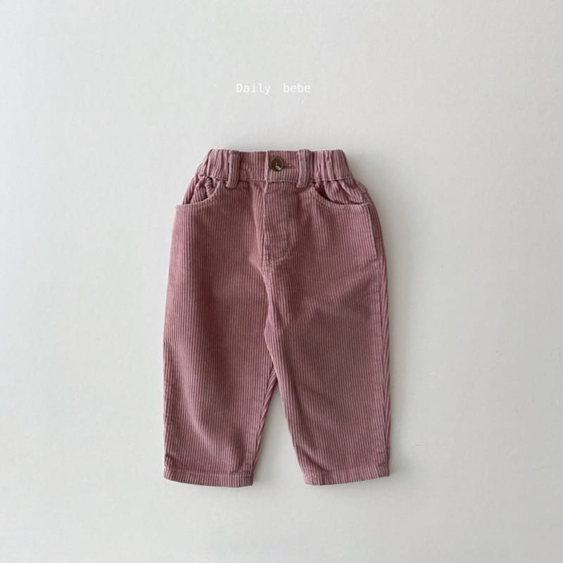 DAILY BEBE - Korean Children Fashion - #Kfashion4kids - Corduroy Baggy Pants - 4