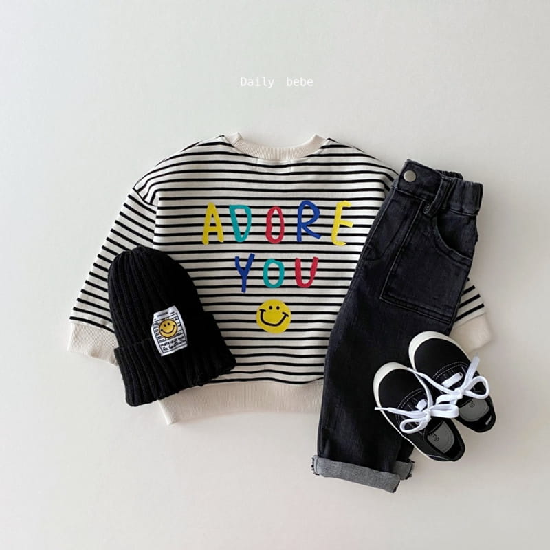 DAILY BEBE - Korean Children Fashion - #Kfashion4kids - Baggy Denim Pants - 8