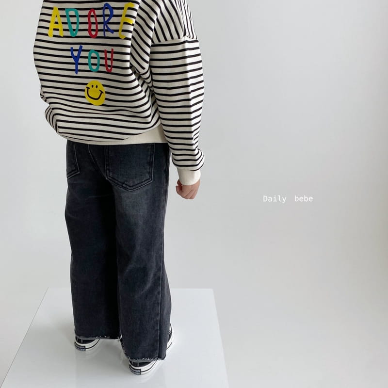 DAILY BEBE - Korean Children Fashion - #Kfashion4kids - Wide Denim Pants - 12