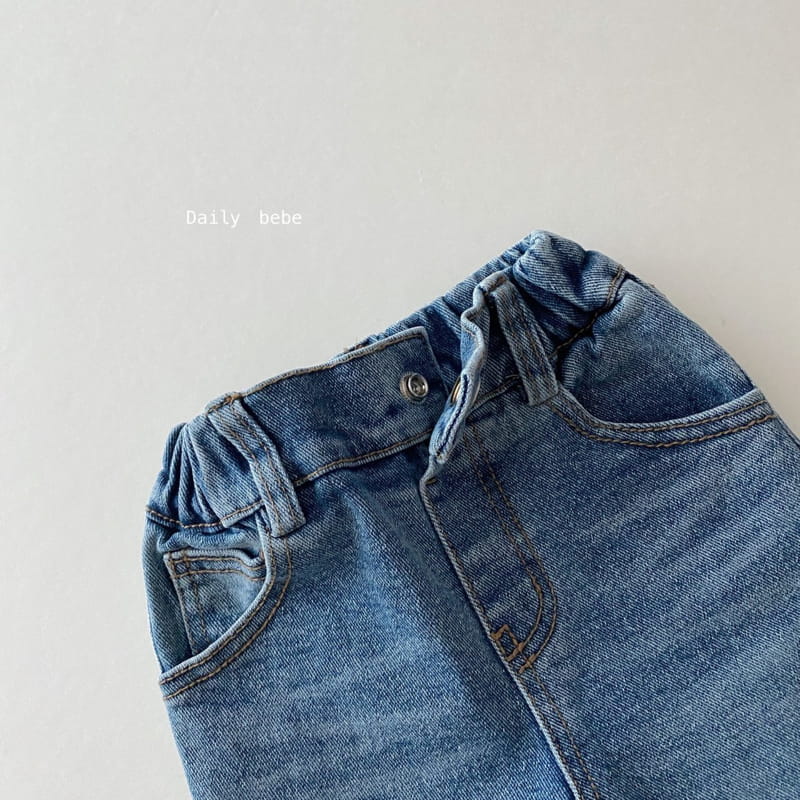 DAILY BEBE - Korean Children Fashion - #Kfashion4kids - Wide Denim Pants - 3