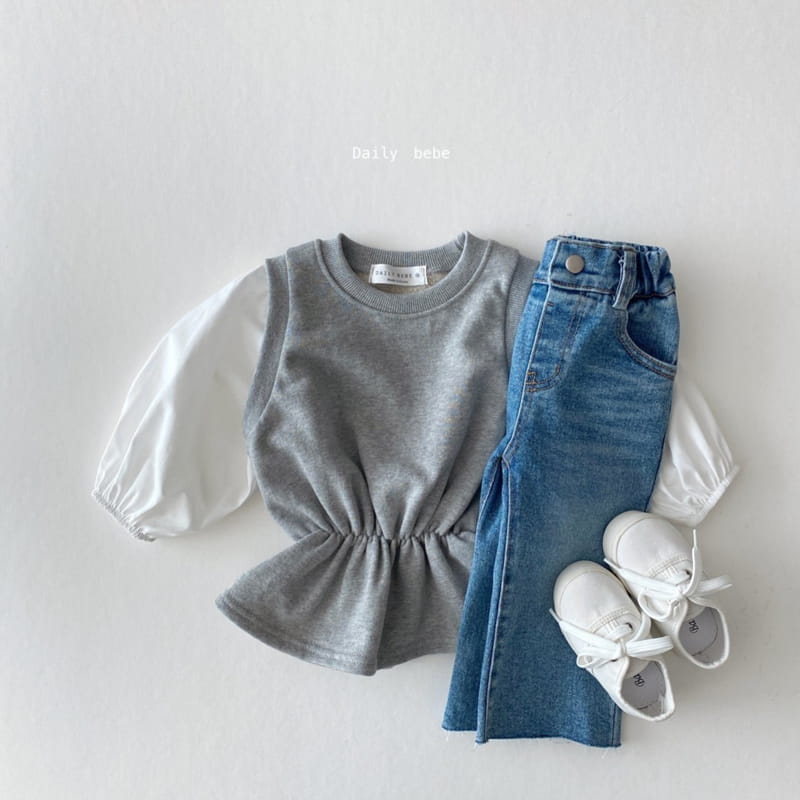 DAILY BEBE - Korean Children Fashion - #Kfashion4kids - Wide Denim Pants - 6