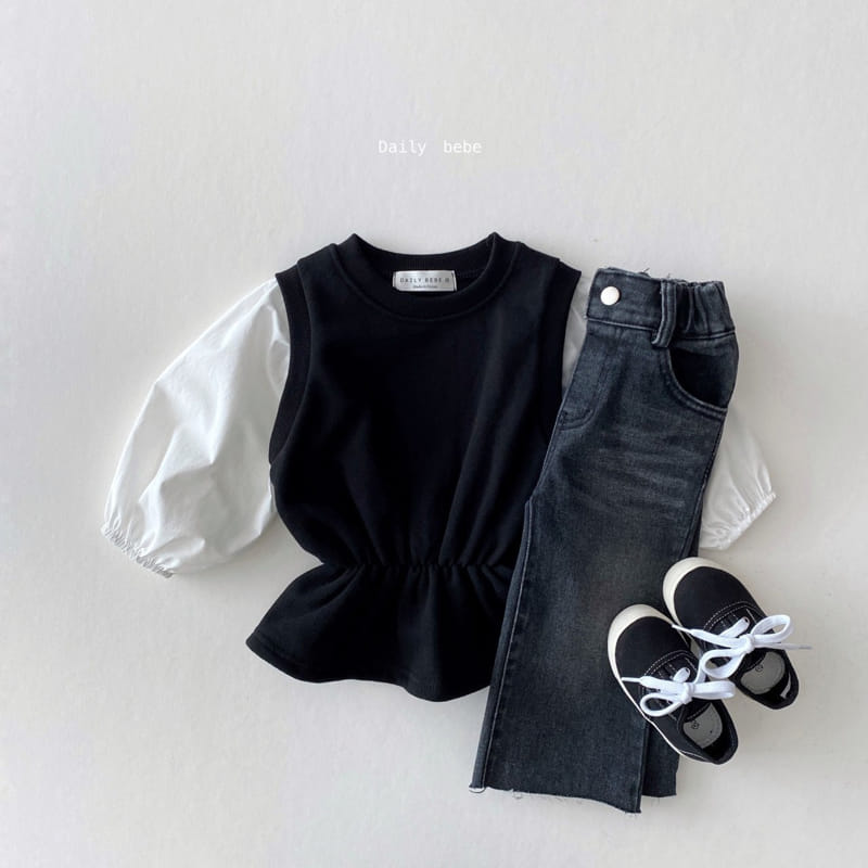 DAILY BEBE - Korean Children Fashion - #Kfashion4kids - Wide Denim Pants - 8