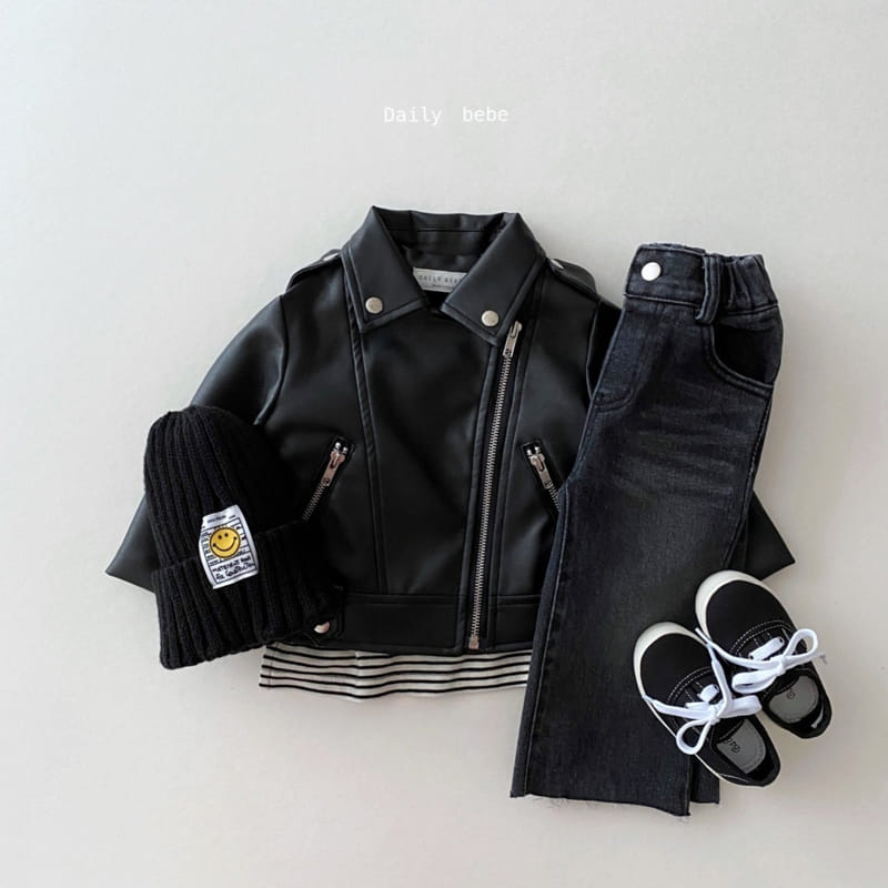 DAILY BEBE - Korean Children Fashion - #Kfashion4kids - Wide Denim Pants - 9