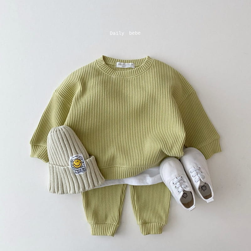 DAILY BEBE - Korean Children Fashion - #Kfashion4kids - Waffle Top Bloomer Set