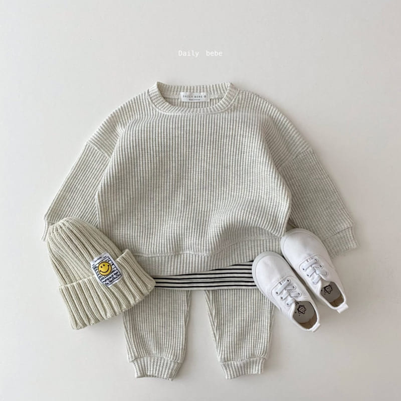 DAILY BEBE - Korean Children Fashion - #Kfashion4kids - Waffle Top Bloomer Set - 2