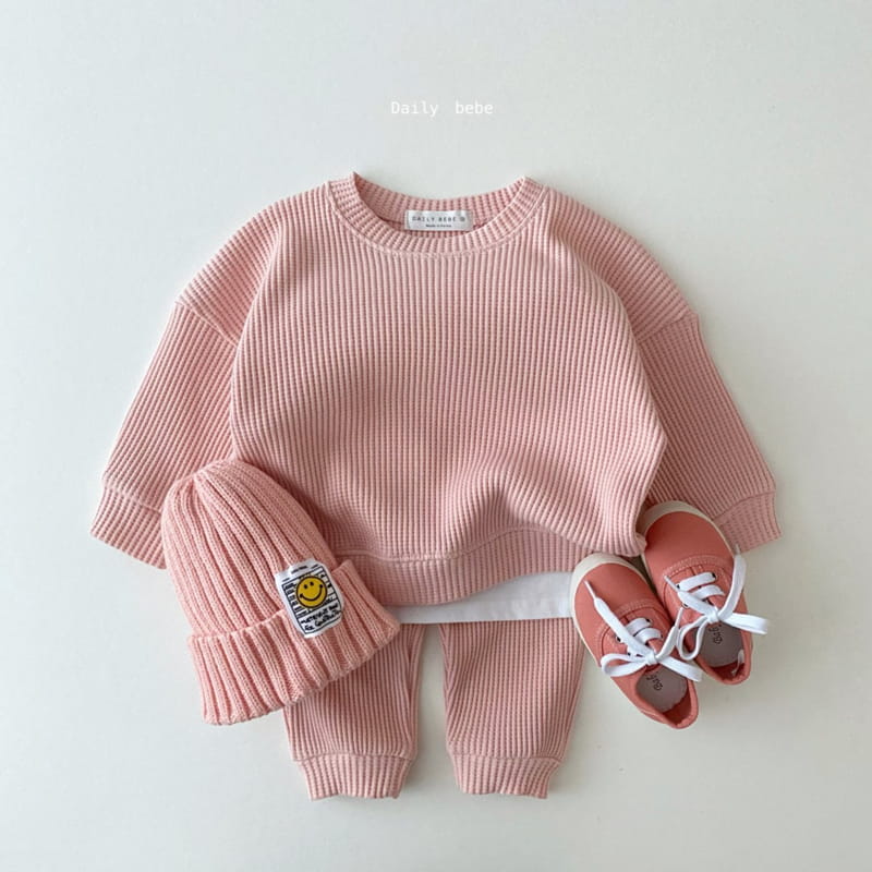 DAILY BEBE - Korean Children Fashion - #Kfashion4kids - Waffle Top Bloomer Set - 3