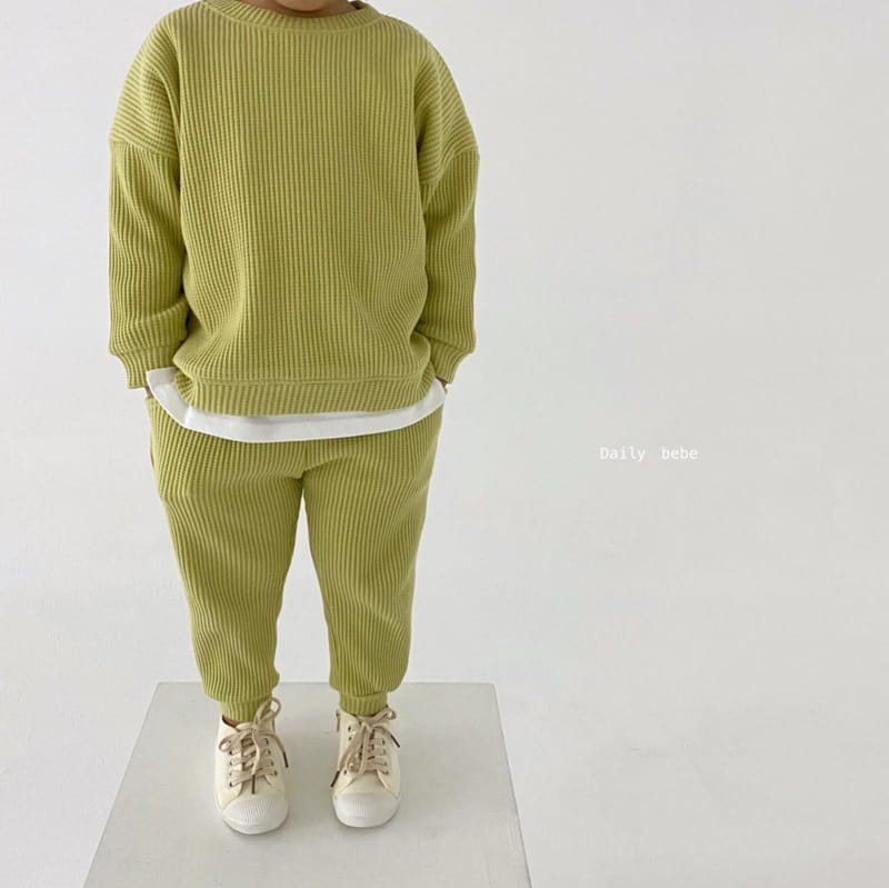 DAILY BEBE - Korean Children Fashion - #Kfashion4kids - Waffle Top Bloomer Set - 5