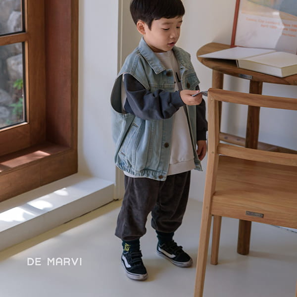 DE MARVI - Korean Children Fashion - #Kfashion4kids - Nine Denim Vest - 8