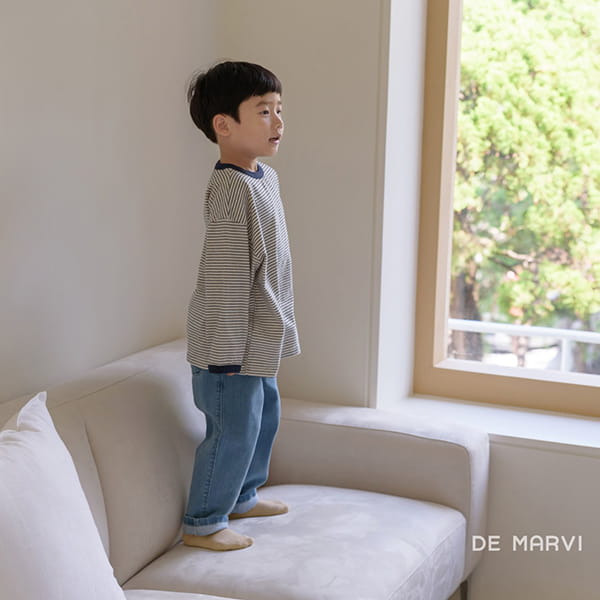 DE MARVI - Korean Children Fashion - #Kfashion4kids - Colored Stripe Tee - 7
