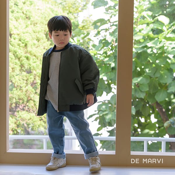 DE MARVI - Korean Children Fashion - #Kfashion4kids - Colored Stripe Tee - 9