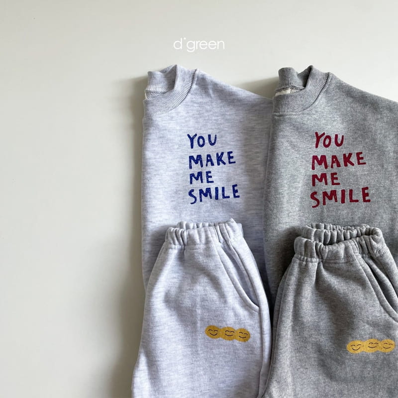 DIGREEN - Korean Children Fashion - #Kfashion4kids - Smile Top Bottom Set - 12
