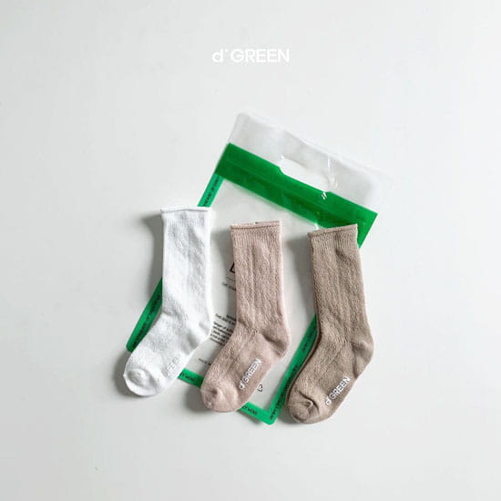 DIGREEN - Korean Children Fashion - #Kfashion4kids - Floral Socks [set of 3] - 7
