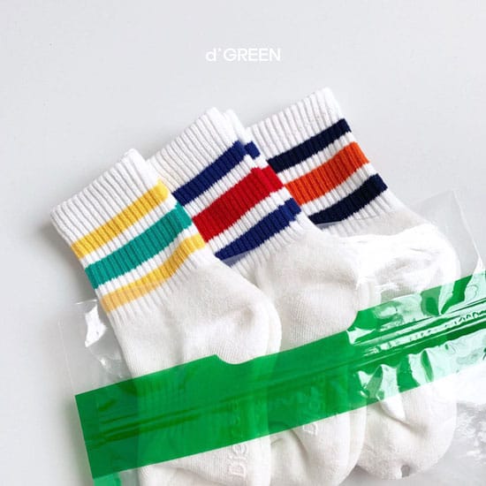DIGREEN - Korean Children Fashion - #Kfashion4kids - Monami Socks [set of 3] - 10