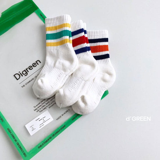 DIGREEN - Korean Children Fashion - #Kfashion4kids - Monami Socks [set of 3] - 2
