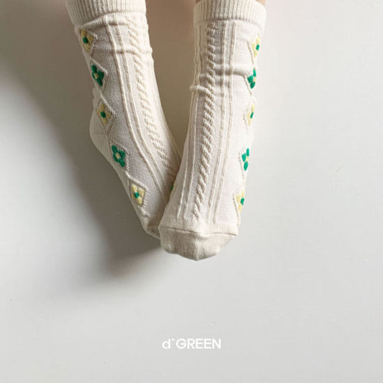 DIGREEN - Korean Children Fashion - #Kfashion4kids - Flower Socks Socks [set of 3] - 11