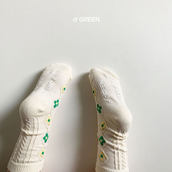 DIGREEN - Korean Children Fashion - #Kfashion4kids - Flower Socks Socks [set of 3] - 12