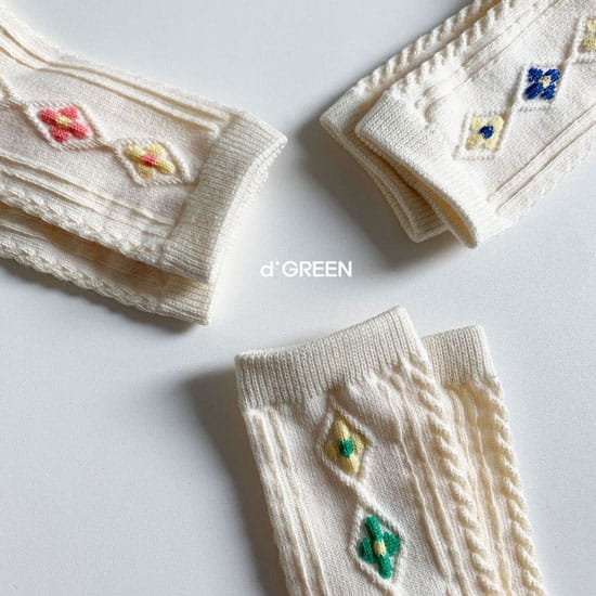 DIGREEN - Korean Children Fashion - #Kfashion4kids - Flower Socks Socks [set of 3] - 2