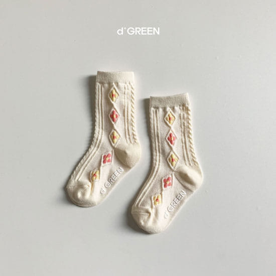 DIGREEN - Korean Children Fashion - #Kfashion4kids - Flower Socks Socks [set of 3] - 6