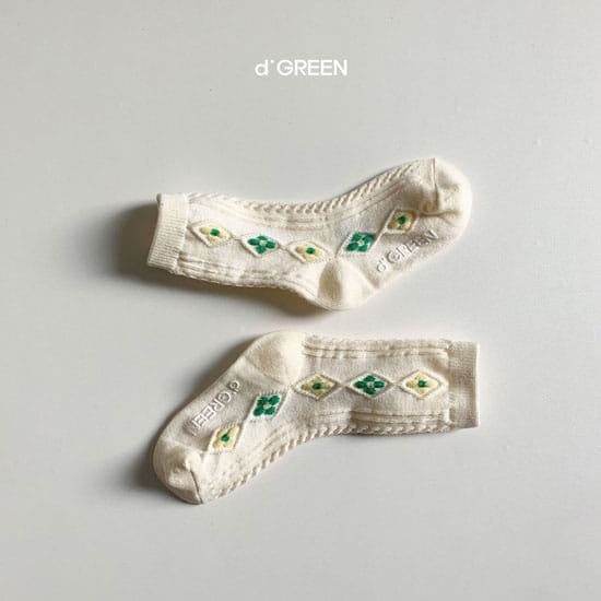 DIGREEN - Korean Children Fashion - #Kfashion4kids - Flower Socks Socks [set of 3] - 8