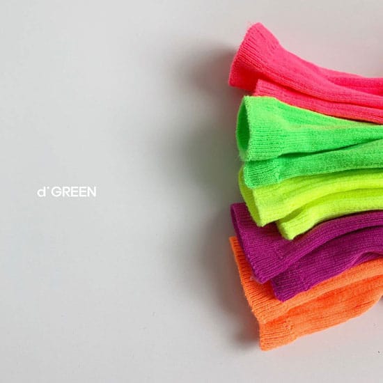 DIGREEN - Korean Children Fashion - #Kfashion4kids - Neon Socks [set of 5]