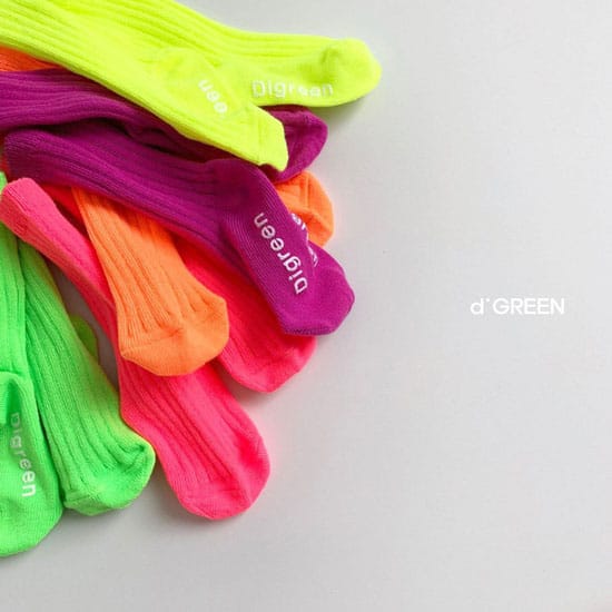 DIGREEN - Korean Children Fashion - #Kfashion4kids - Neon Socks [set of 5] - 2