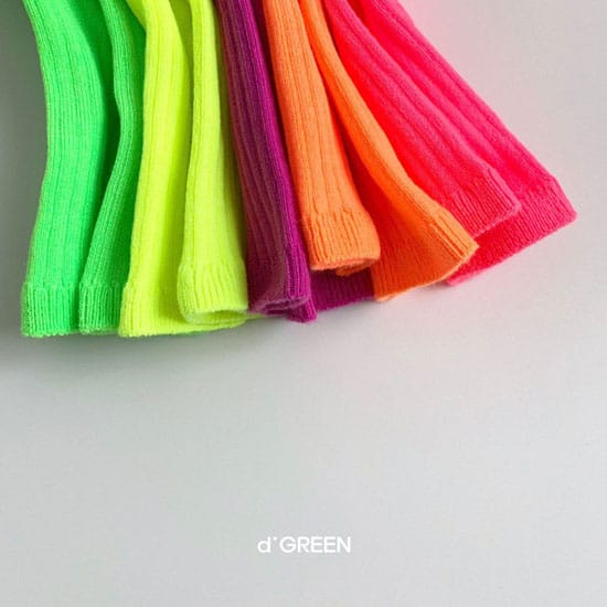 DIGREEN - Korean Children Fashion - #Kfashion4kids - Neon Socks [set of 5] - 9