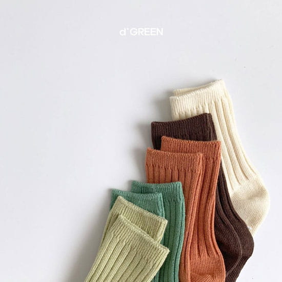 DIGREEN - Korean Children Fashion - #Kfashion4kids - Pistachio Socks [set of 5] - 11