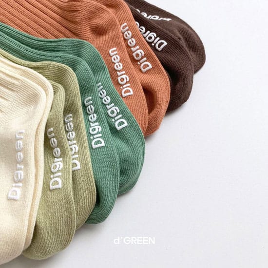 DIGREEN - Korean Children Fashion - #Kfashion4kids - Pistachio Socks [set of 5] - 12