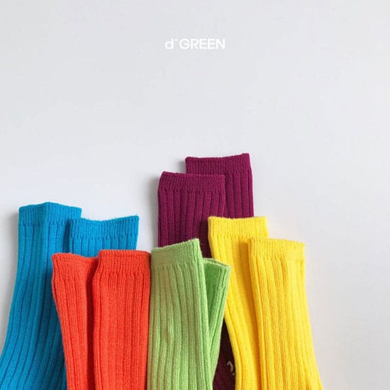 DIGREEN - Korean Children Fashion - #Kfashion4kids - Vivid Socks [set of 5] - 3