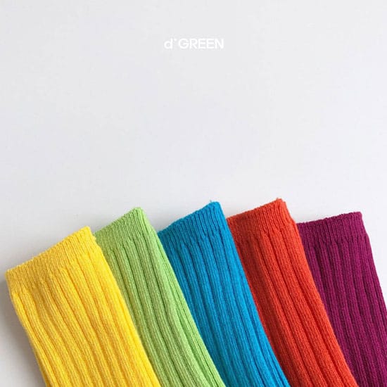 DIGREEN - Korean Children Fashion - #Kfashion4kids - Vivid Socks [set of 5] - 6