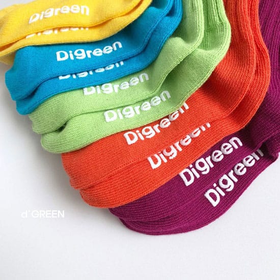 DIGREEN - Korean Children Fashion - #Kfashion4kids - Vivid Socks [set of 5] - 7