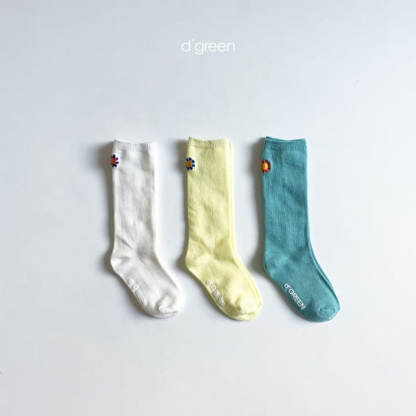 DIGREEN - Korean Children Fashion - #Kfashion4kids - Garden Socks [set of 3] - 6