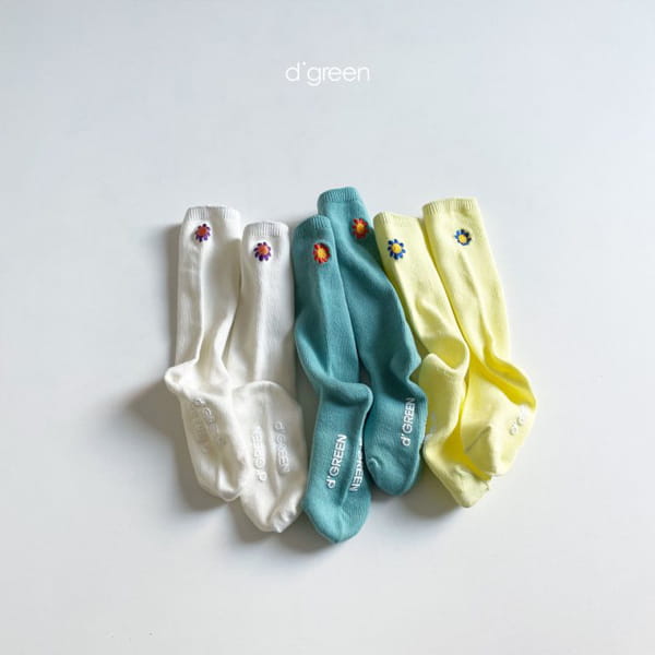 DIGREEN - Korean Children Fashion - #Kfashion4kids - Garden Socks [set of 3] - 8