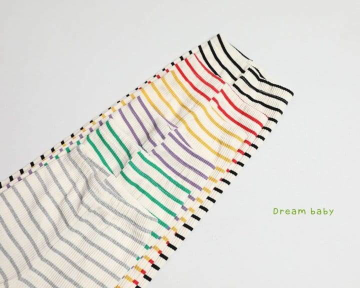 DREAM BABY - Korean Children Fashion - #Kfashion4kids - Stripe Rib Leggings