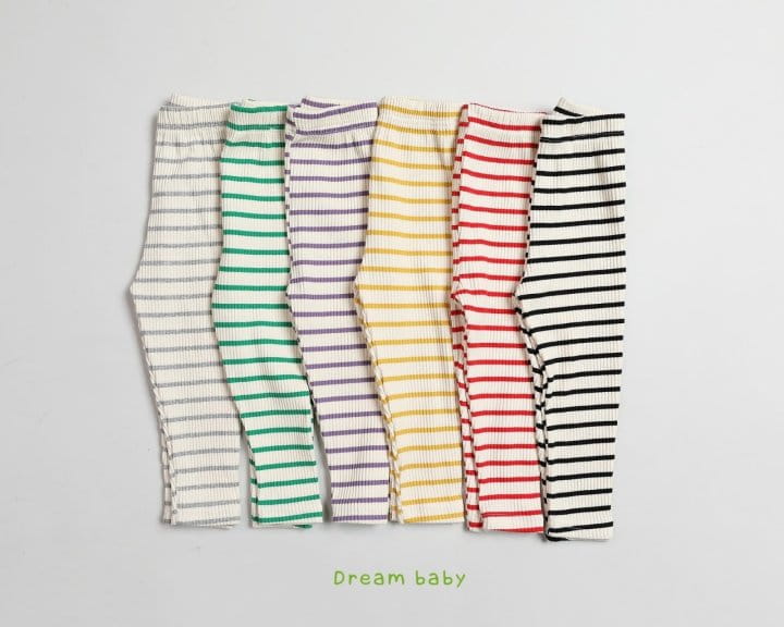 DREAM BABY - Korean Children Fashion - #Kfashion4kids - Stripe Rib Leggings - 2